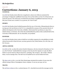 Corrections page