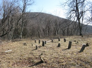 A well-maintained old cemetery in the Blue Ridge Mountains.